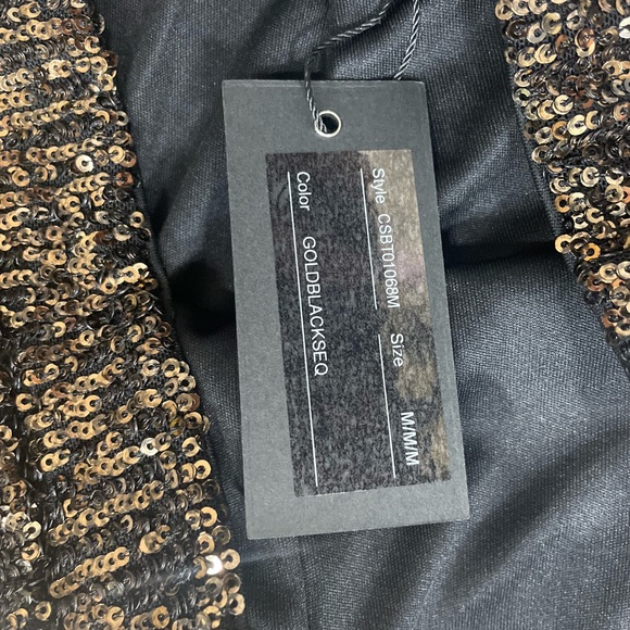 NWT Cable & Gauge Gold and Black Sequin Jogger Pants - Picture 11 of 12